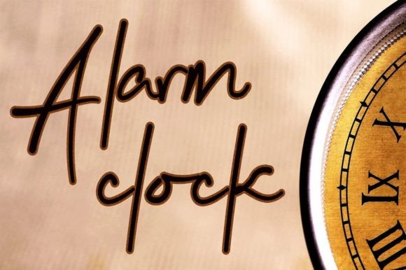 Alarm Clock Font: Handwritten Elegance