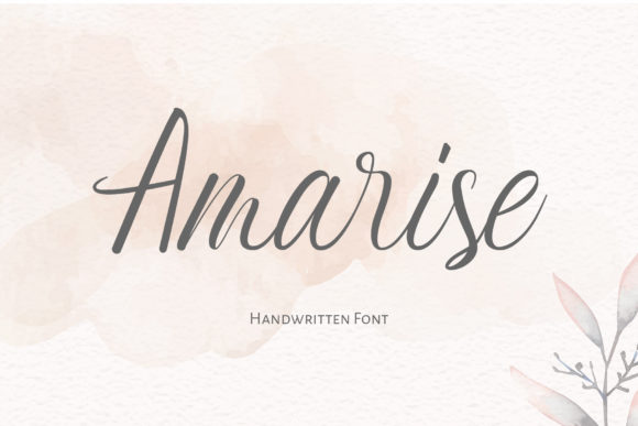 Amarise: A Script Font for Real-World Design