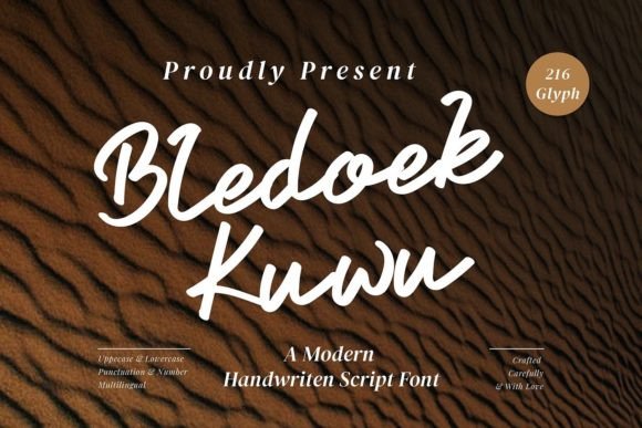 Bledoek Kuwu: A Stylish Script Font