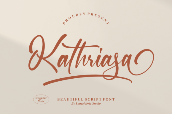 Kathriasa: A Script Font for Elegant Design