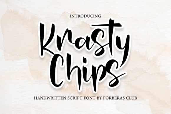 Krasty Chips: A Script Font for Elegant Design
