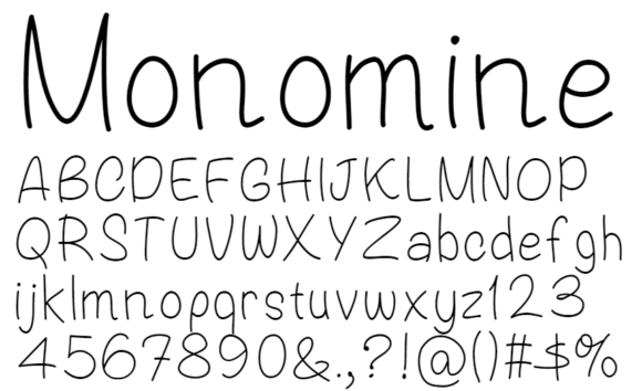 Monomine: A Script Font for Creative Makers