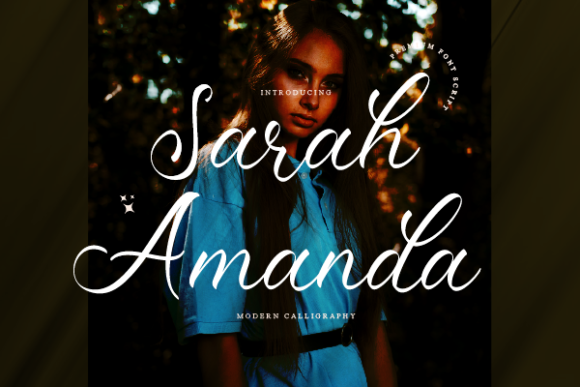 Sarah Amanda Font for Editorial Design