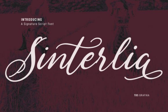 Sinterlia: A Fancy Script Font
